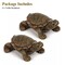 2Pcs Garden Tortoise Statue Turtle Figurine Lawn Art Ornament Patio Home Decor